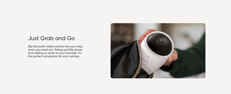 eufy E21 Baby Monitor, with 4K Camera, Hybrid Wi-Fi and No Wi-Fi Connection, App and Monitor Control, Ultra-Clear Night View, Pan-Tilt, 8× Zoom, Portable Camera with Built-In Battery, ANR, Smart Alerts｜Spingtok