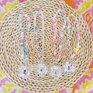 Hanging Disco Ball Beaded Car Decor