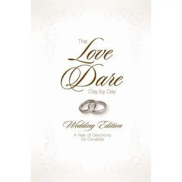 Used Book - The Love Dare Day by Day, Wedding Edition: 1-Year Devotional with 52 Weekly Dares, 400 Pages, Dust Cover for Couples by Stephen Kendrick (English)