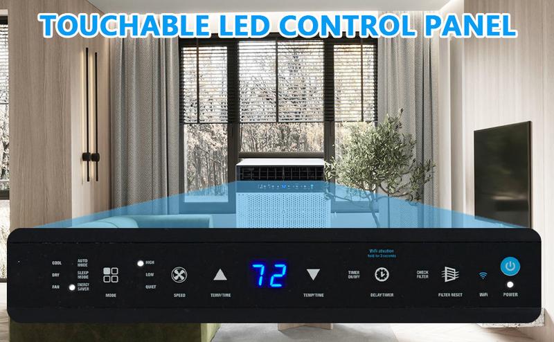 GARVEE 8000 BTU Window Air Conditioner U-Shaped, Window ac Air Units Cools Up to 350 sq. ft., Remote Control , Sleep Mode, Ultra Quiet, Energy Efficient, air conditioner window unit for Bedroom Room