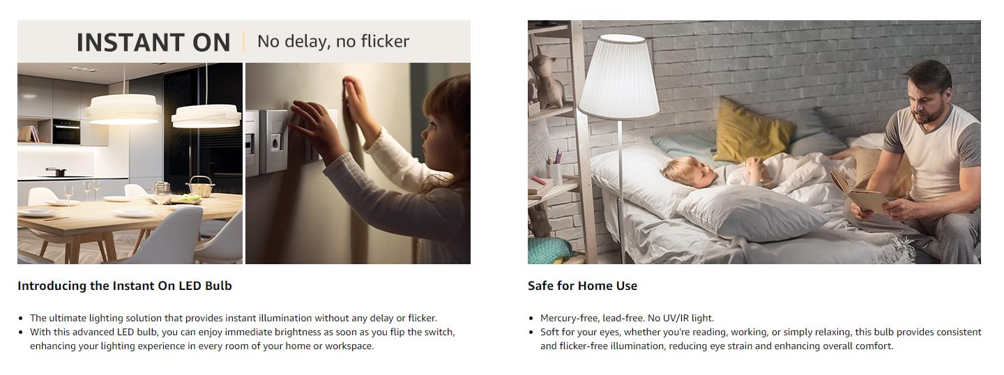 Lepro 100W Equivalent LED Light Bulbs, 14W 1500 Lumens 2700K Warm White and 5000K Daylight White Non-Dimmable, A19 E26 Standard Base, 10000 Hour Lifetime, Pack of 3