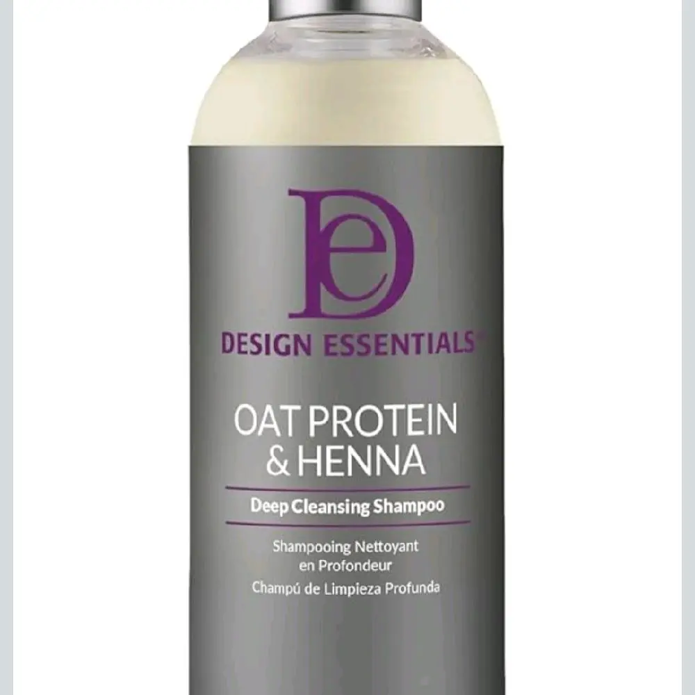 Design Essentials Oat Protein & Henna Deep Cleansing Shampoo, a Clarifying & Strengthening Hair Cleanser for Relaxed & Natural Hair, Hair Products