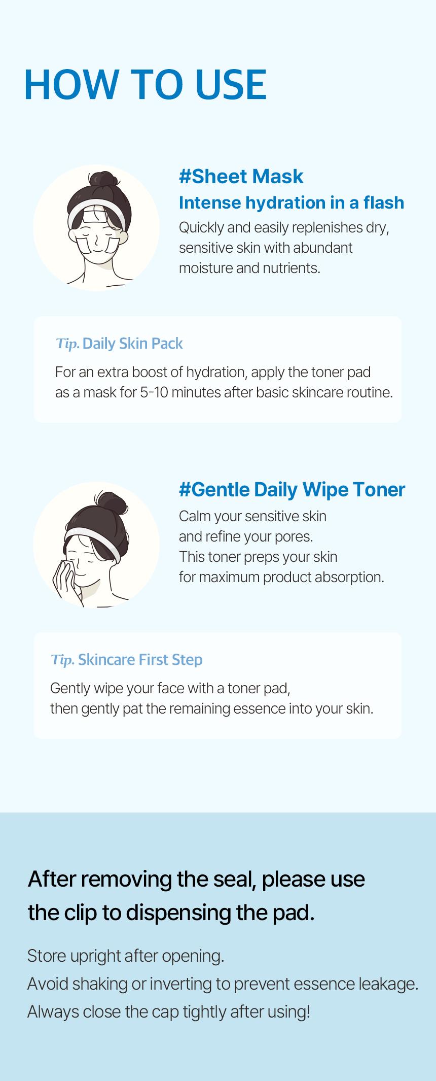 [mixsoon Official Shop] Hyaluronic Acid Toner Pad 6.08 fl.oz / 180ml / 80 Sheets -  Deep Hydration Toner Pads, Korean Skincare for Glass Skin