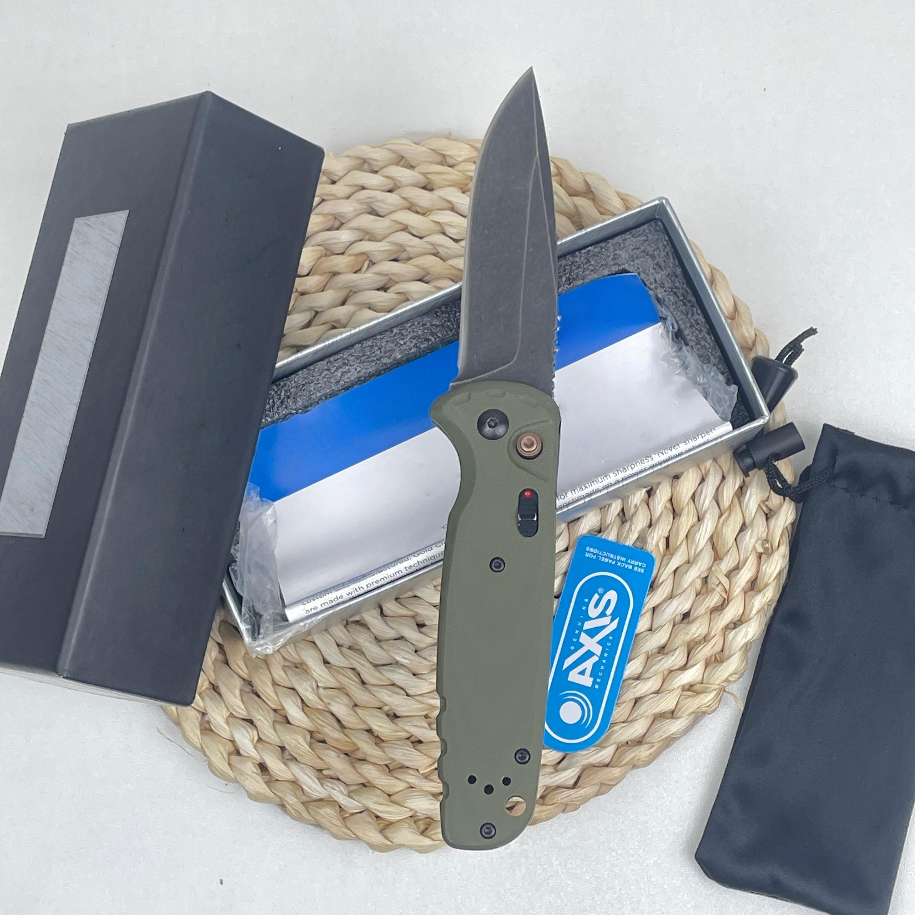 D2 Steel Folding Knife, G10 Grip, Sharp & Durable, Idealfor Camping, Hiking, and Fishing Trips