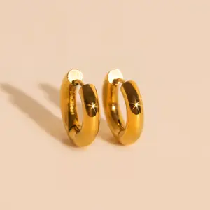 Chunky Rounded Huggie Hoop Earrings