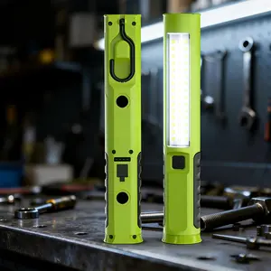 DIYCOM Adjustable COB LED Stick Work Light, Compact Handheld Utility Light with Built in Rechargeable Battery, Multiple Mounting Options for Garage, Auto Repair, Emergency & Workshop Use