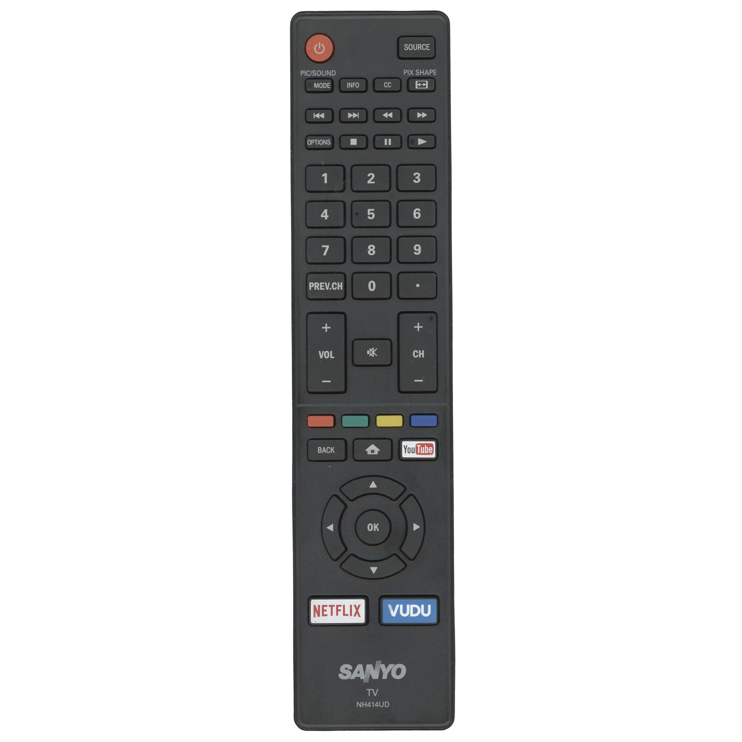 Dan's Originals for Sanyo NH414UD Smart TV Remote Control