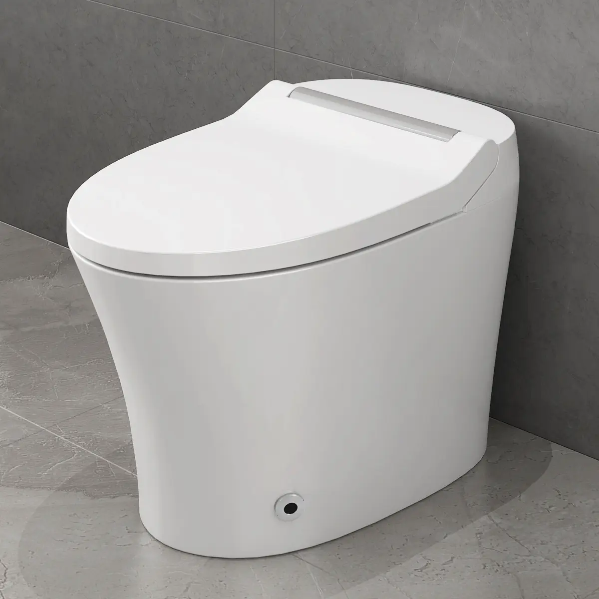 [Bellemave] Smart Toilet with Built-in Heated Seat| One-Piece Elongated Design| Dual Flush| Foot Sensor Flush| Night Light & Knob Control﻿