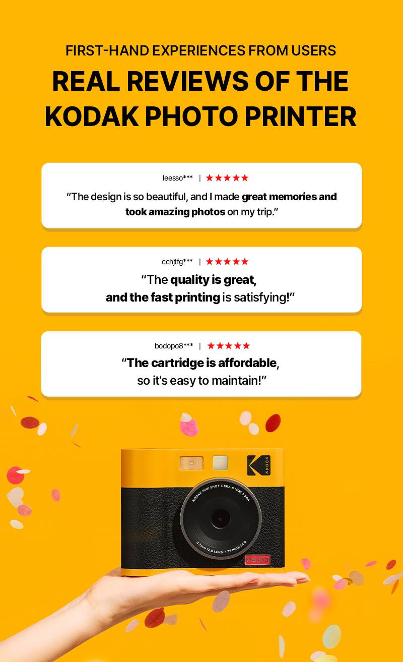 KODAK Mini Shot 3 ERA 4PASS 2-in-1 Instant Camera and Photo Printer (Camera + Initial 8 Sheets + 60 Sheets)