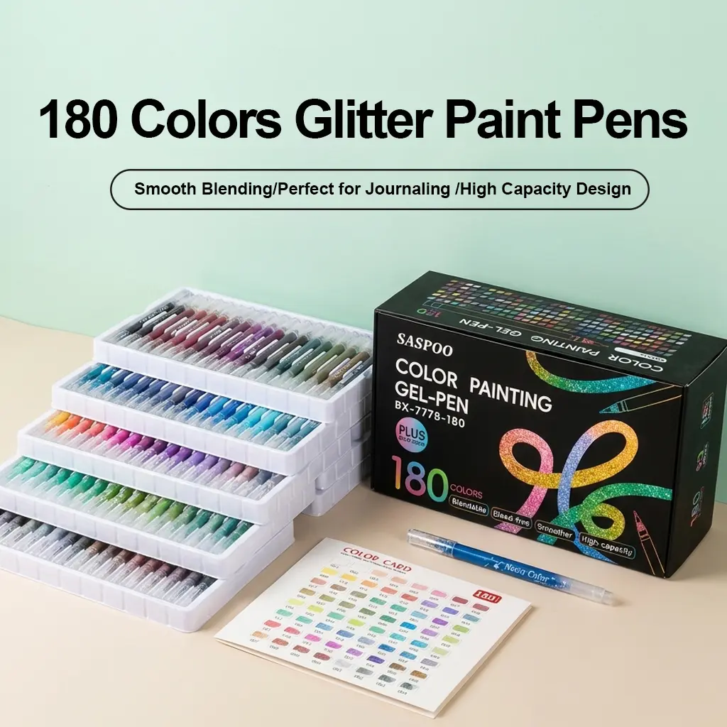 Glitter gel pen ,Metallic Vibrant Sparkle gel pens for coloring,glitter pens for adults,colored gel pens for Adult Coloring Books and Drawing tiktokshopblackfriday Sketch Art Marker Waterproof Paint Marker