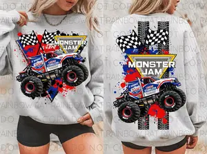 Monster Jam Event Lucas Stabilizer Monster Truck Sweatshirt Youth and Adult 2 Sided Graphic Sweatshirt or T-shirt, Monster Jam shirt, Monster Truck shirt, Off-Road Motorsports Tee, Monster Truck Fan Gift, Youth clothing, summer outfit, Racing Fan Gift