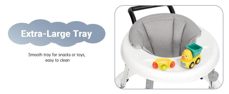 9 adjustable  Foldable baby walker | Multi-functional activity center for 7-18 months baby | Smooth wheels for easy movement! Floorwalker Infant Seat