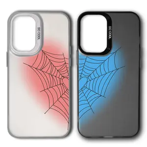 Love Spider Web Phone Cases for iPhone 11-17 Pro Max/ Plus/ Samsung S22-S25 Ultra Protective Case - Shockproof Cover, Couple Gift, BFF Gifts Cellphone Smartphone premium slim Anti-Fall Cute Cat S24 Christmas Magnetic Clear tough Vintage Flower tpu Pink