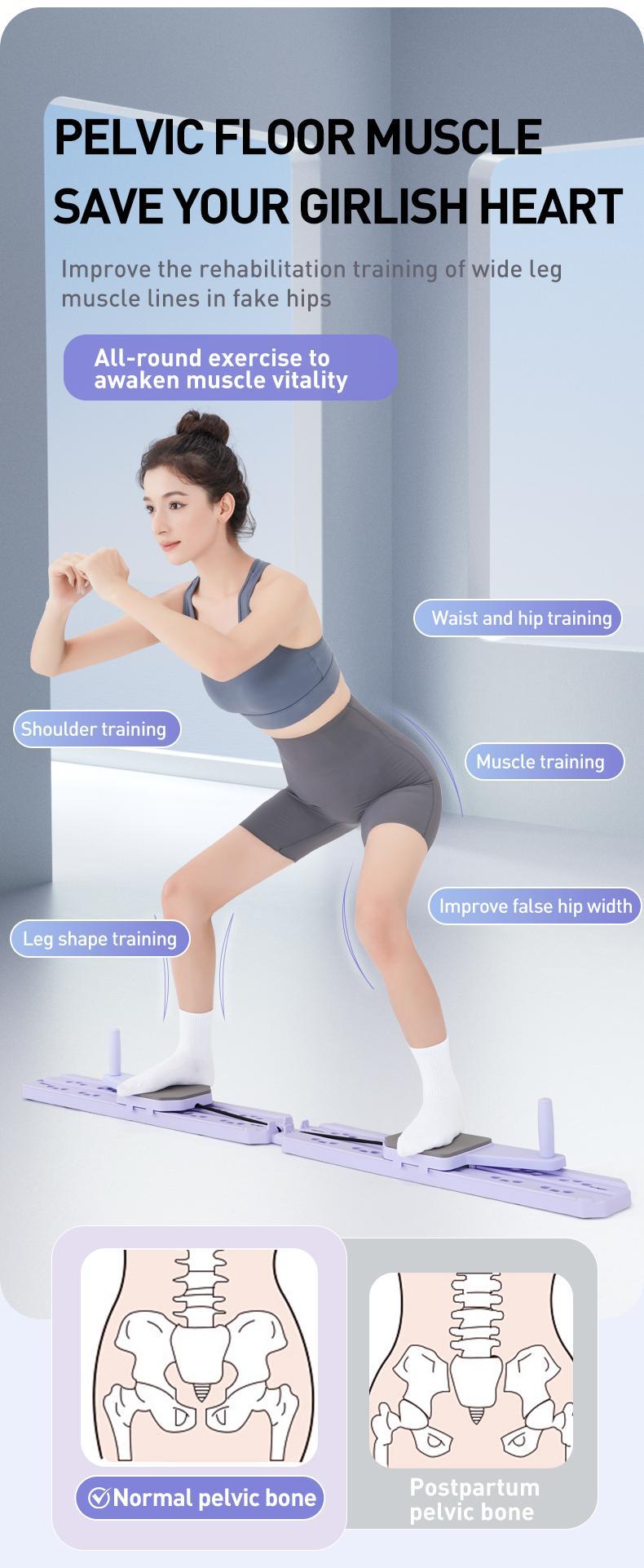 2.0 Multi-functional Adjustable Ab ExerciseBoard, Split Ab Slide Roller Board, Home PilatesReformer with Knee Mat for Home Gym Core & AbStrength T