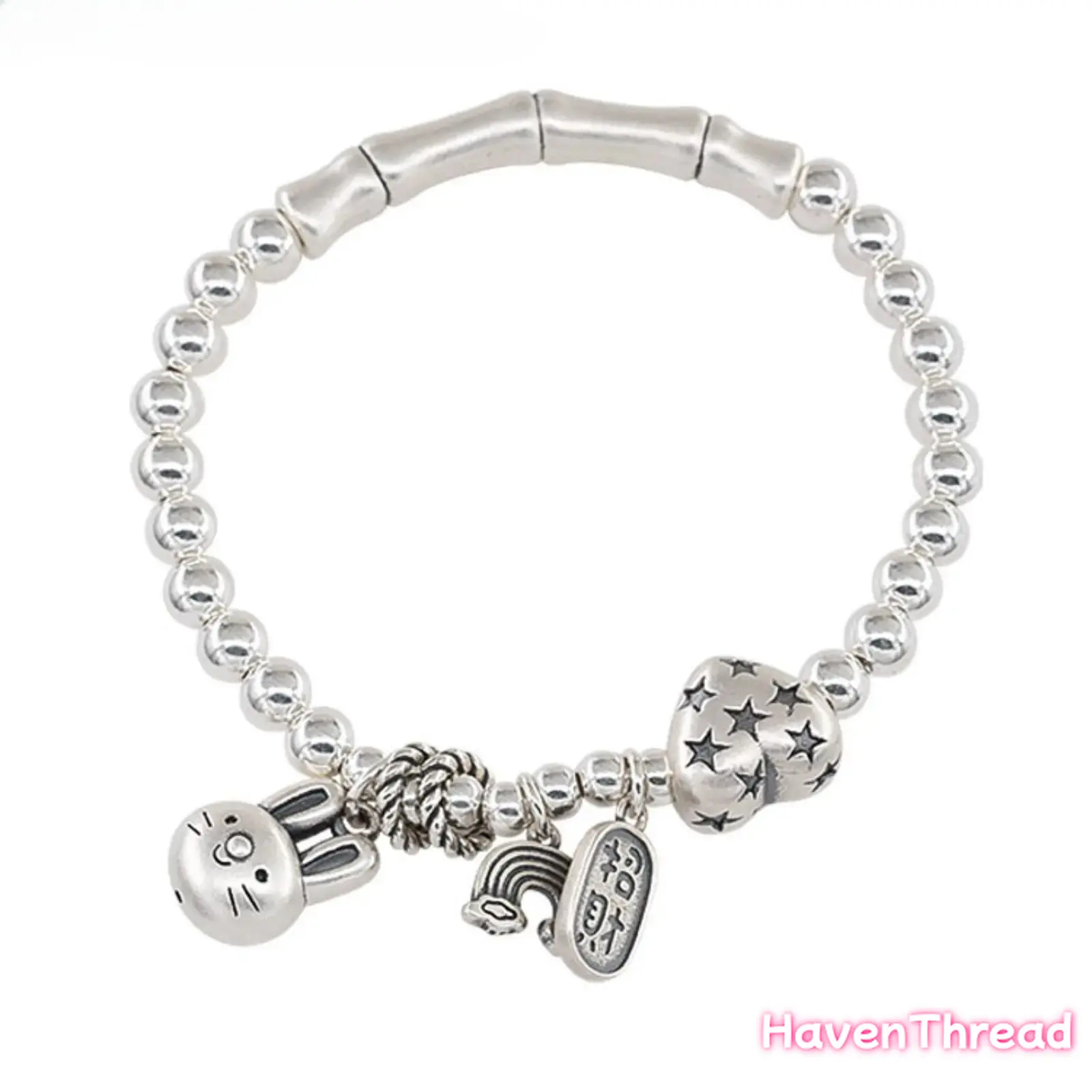 Sports Wristband for Women, Jewelry-Inspired Charms Bracelet with a Romantic Love Heart-Rabbit Pendant, Birthday Gift, Bracelet With Pendant, Jewelry Bracelet Design