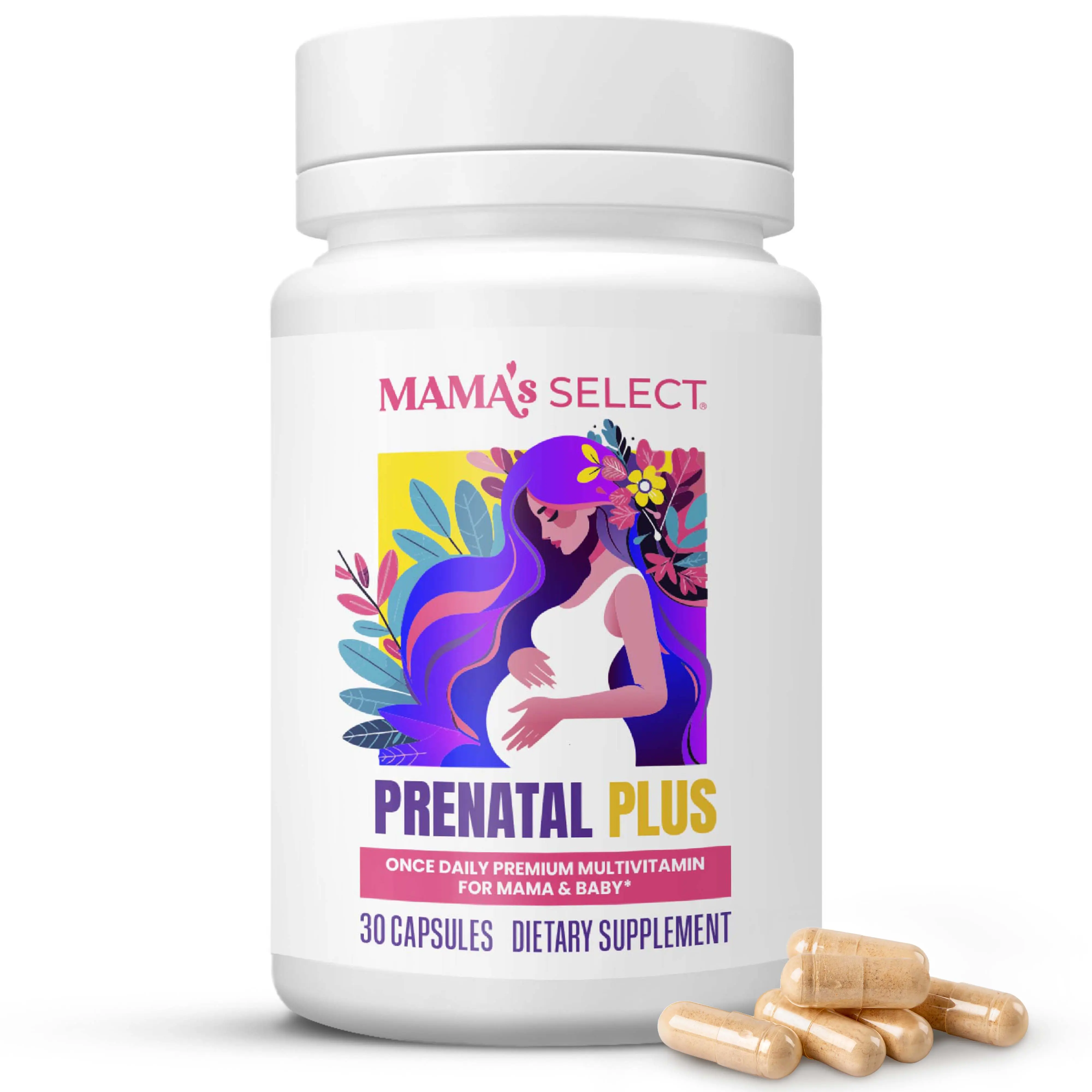 Biotin-Free Prenatal Vitamins for Pregnant Women - Vegan Capsules with Methylated Folate for MTHFR Support, Allergen-Free & Skin-Conscious Daily Supplement, Gluten Free
