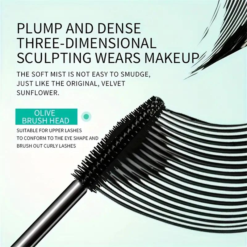3pcs mascara, black, long-lasting, non-caking, anti-smudging, thick and curled effect, with olive brush head, creates full eyelashes. It's the perfect gift for her on Valentine's Day or Christmas