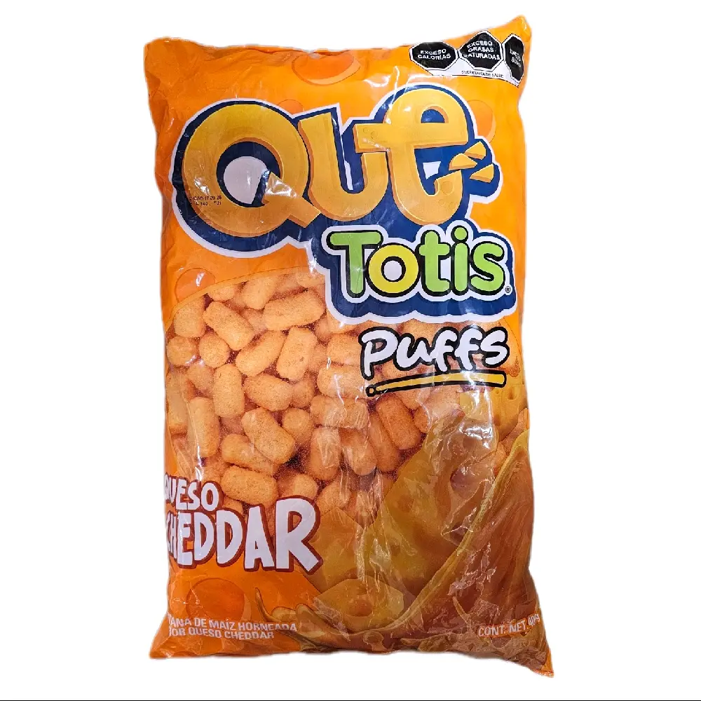 Que Totis Cheddar Corn Snack Packs - 200g & 400g Bags, Party Snacks for Holiday & Watch Party Occasions