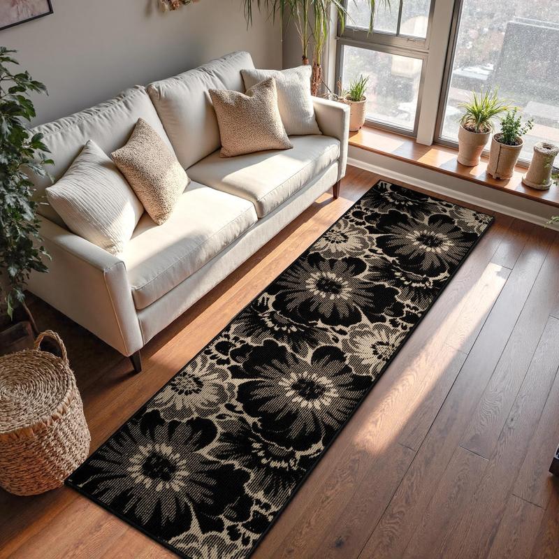 LOKHOM Kitchen Mats for Floor Durable Set Farmhouse Runner Rugs Non Skid Washable Soft Comfort Mats for Kitchen Area Rug Indoor Door Anti Slip Eco Friendly Stain Resistant TPR Backing Durable Polypropylene Surface Material Easy to Clean