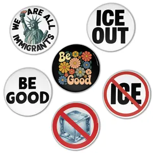 Be Good Pin Button, 6-Pack Activism ICE Out Protest Pin, Anti-ICE Activism Button, Unisex Accessory Activist Gift