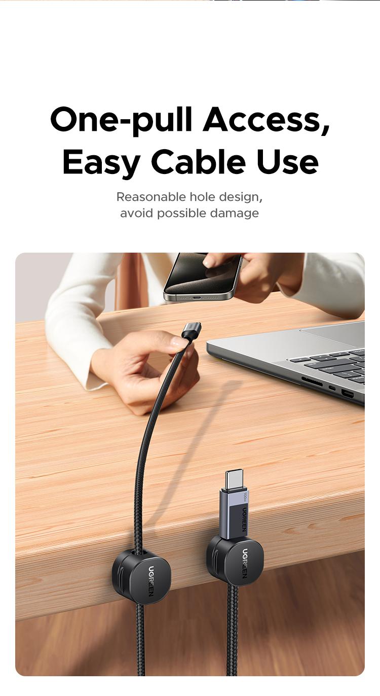 UGREEN 3 Pack Magnetic Cable Clips,Cord Holder, Under Desk Cable Management, Adhesive Wire Holder Cord Organizer for Home Office Desk Phone Car Wall Desktop Nightstand Work Accessories,September Restock，TikTokShopBlackFriday ,TikTokShopHolidayHaul