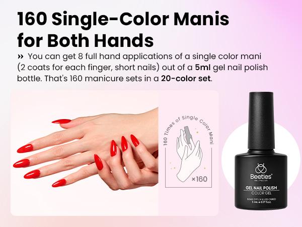 Beetles Gel Nail Polish Kit with U V Light Gel Polish Nail Set with Diamond Decorations & Nail Art Stickers and Manicure Tools Soak Off All Season Gel Nail Kit Cutics DIY Gift for Women Salon Glossy