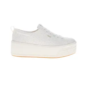 Keds Womens Skyler Daisy Eyelet Lace Up Sneakers Shoes Casual - White