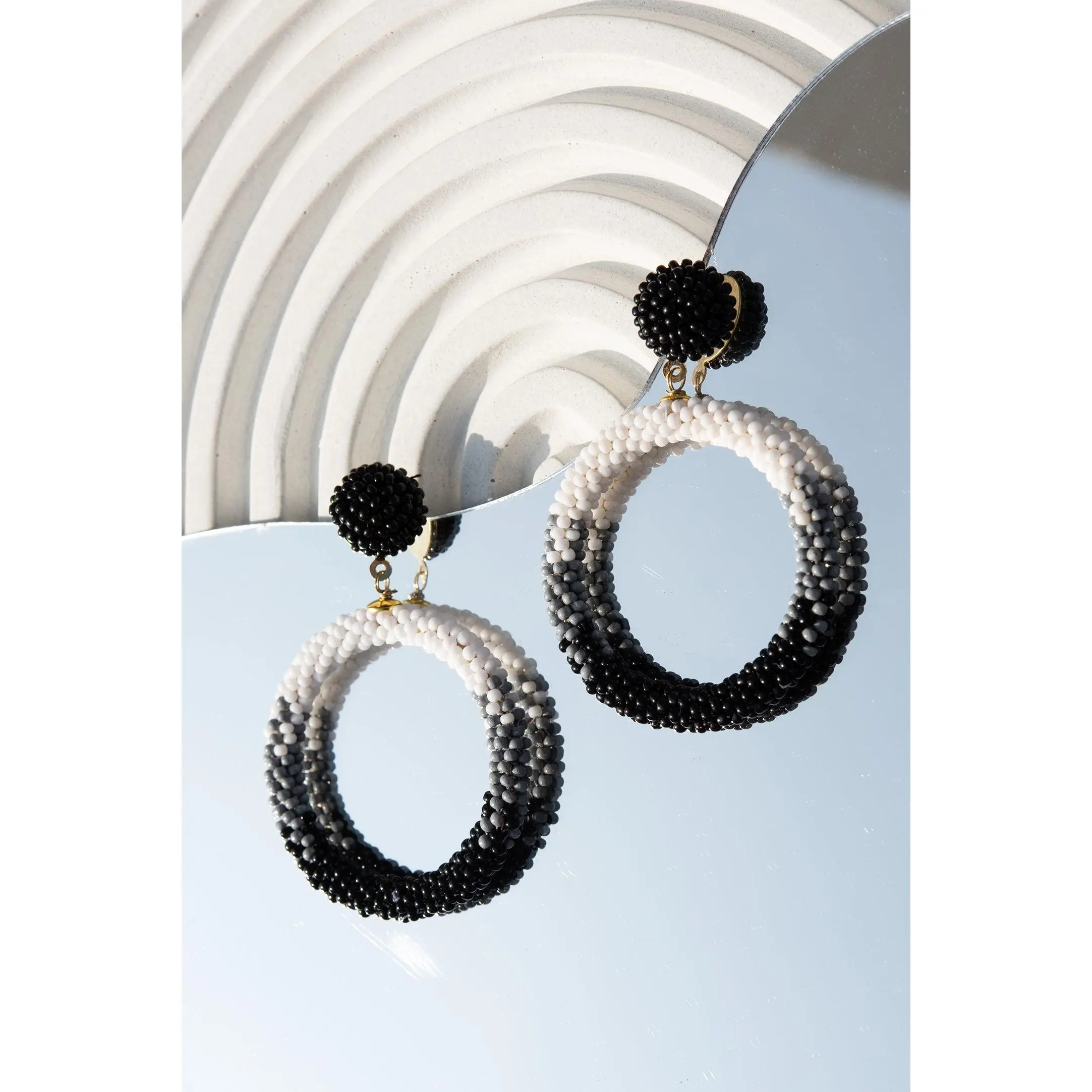 Anais Beaded Circle Earrings