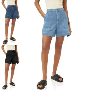 LAICIGO Women's Summer Casual Street Style Jean Shorts Trendy High Waisted Wide Leg Denim Shorts