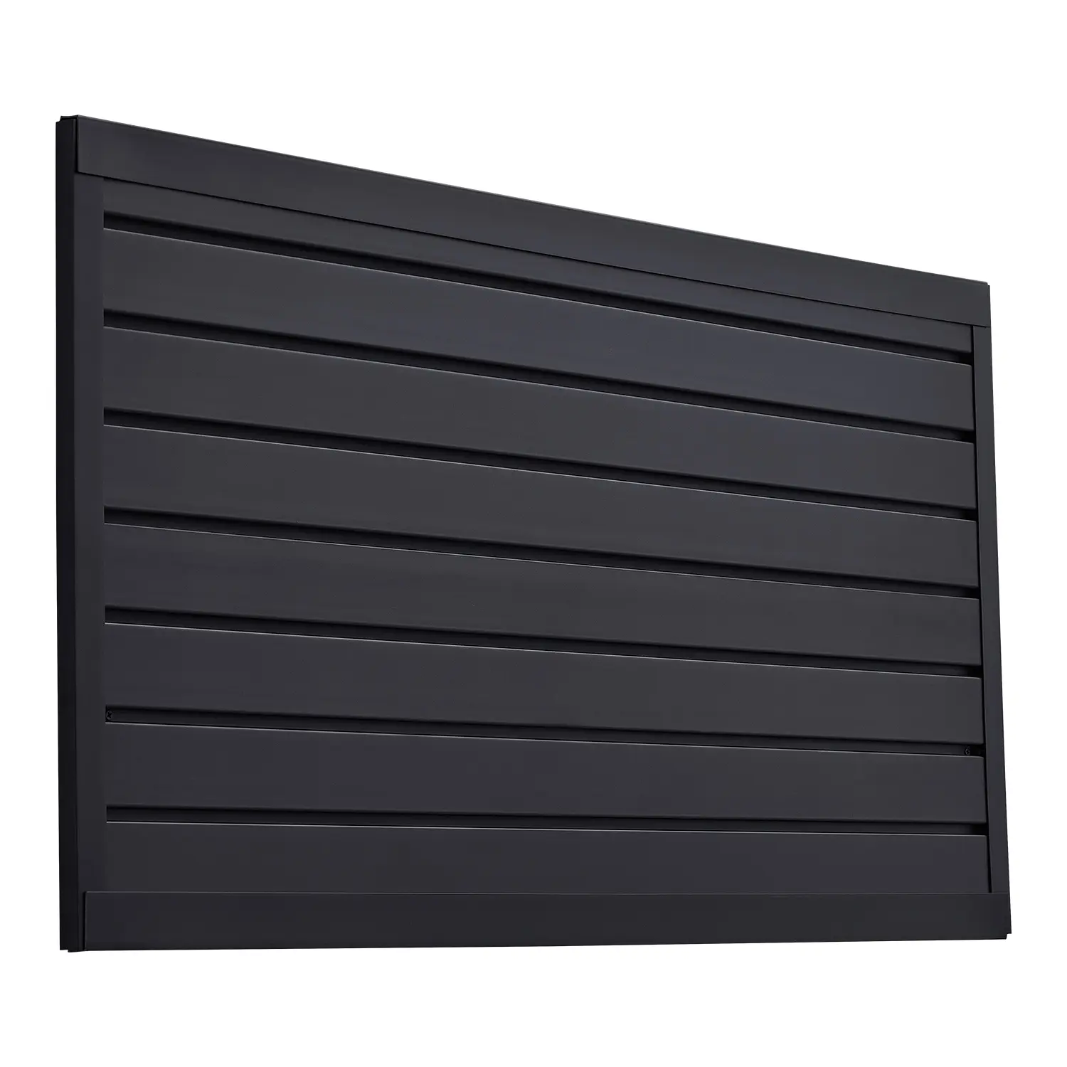 VEVOR PVC Slat Wall Paneling - 2x4 ft Black Durable Modular 3D Slatwall, Coupling Structure, DIY Cutting, Adjustable Design, Easy Install, Strong Load-Bearing, Fireproof for Workshop Storage Organizer, Residential & Commercial Use, Easy Installation