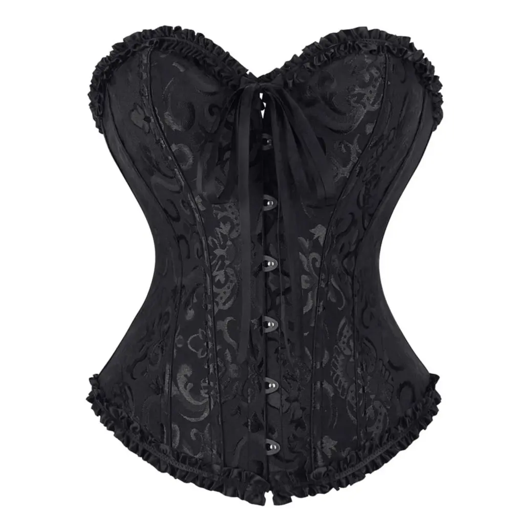 Women's Renaissance Corset Top,lace up Corset Costume for Renaissance Fair Halloween Pirate Gothic Vintage Cosplay 01