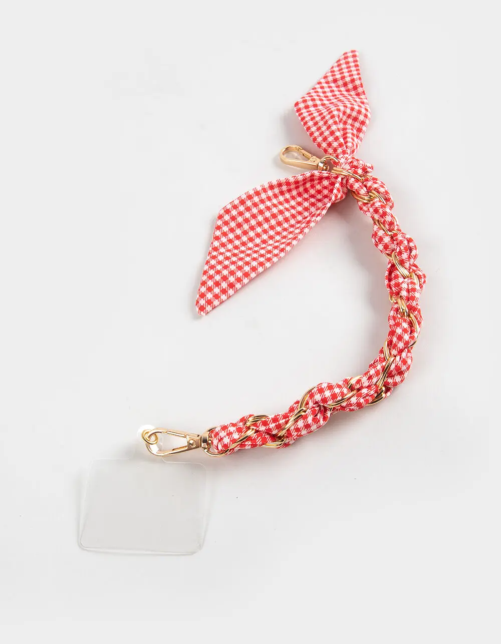 FULL TILT  Womens Gingham Bag Chain, Red