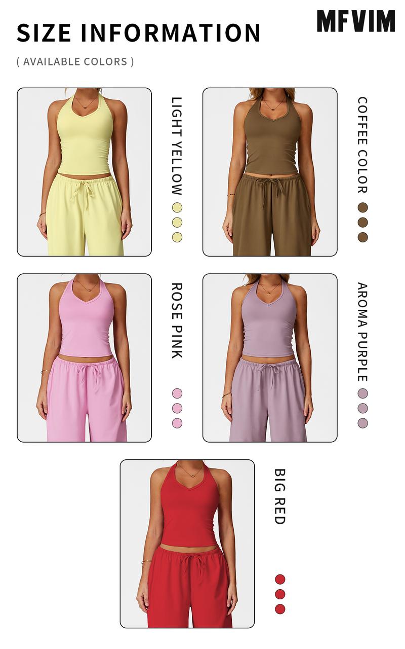 MFVIM Women's Fitness Suit 2 Piece High Waisted Pants With Padded Stretch Sports Bra Set Fitness Clothing solid sportswear athletic tracksuits sport outfit activity sporty Breathable