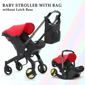 Multifunctional Baby Stroller with Free Bag,Newborn Stroller,Equipped with Chest Clip,One-Click Contraction Function,Alloy Metal Material, Foldable 4-wheel Travel Toddler Stroller, Stroller & Basket & Carrycot, Suitable for Travel