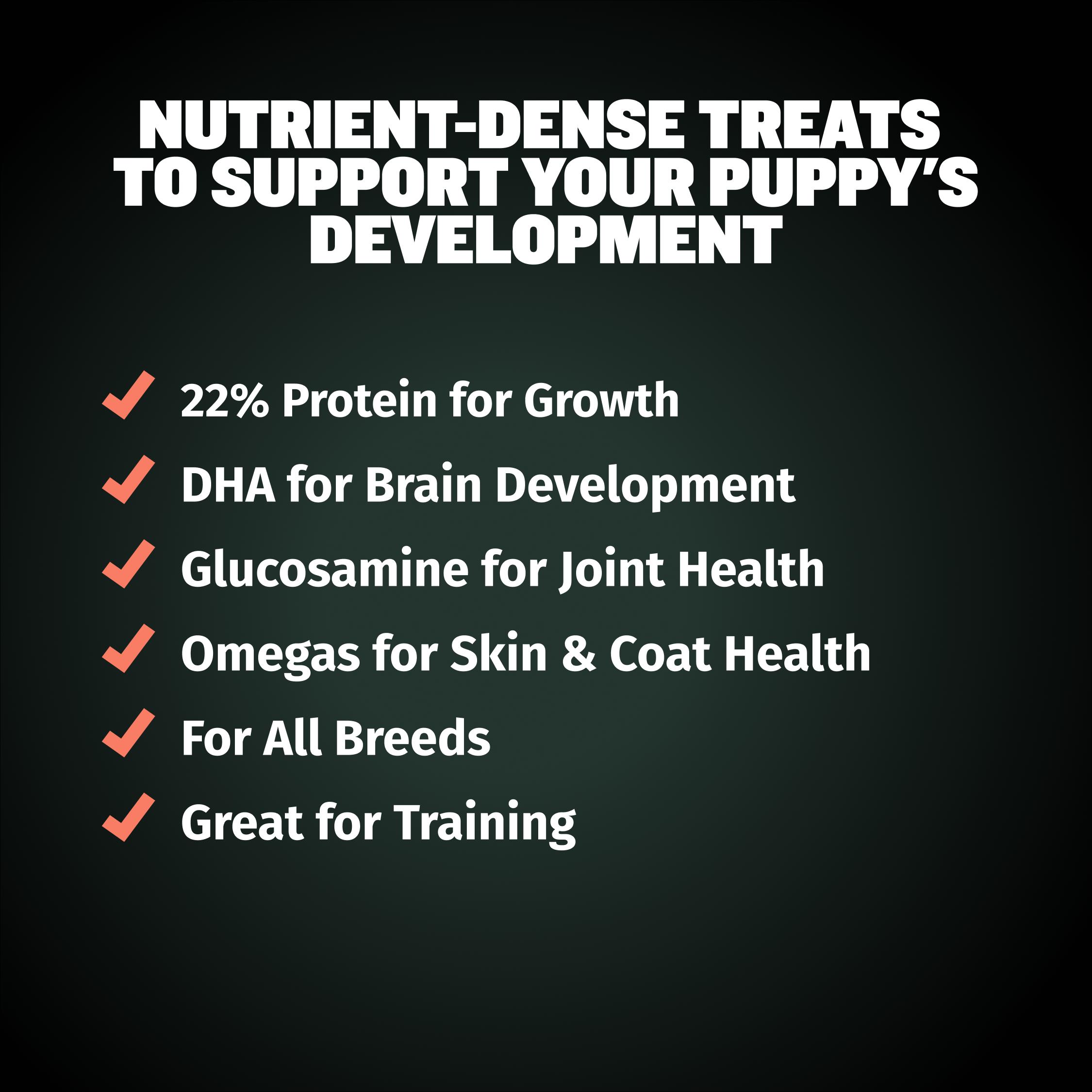 Bully Max Puppy Training Treats With DHA to help support brain development, 22% Protein for Growth & Development