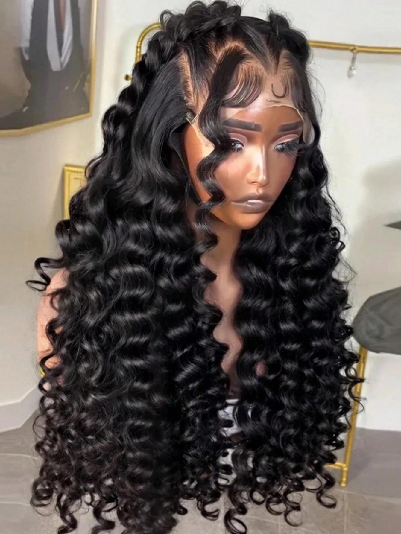 Deep Wave Lace Front Wigs Human Hair Pre Plucked 13x4 Hd Transparent Lace Frontal Deep Curly Wet And Wavy Human Hair Wig For Women 180 Density 40 Inch Deep Wave Lace Front Wigs Human Hair Pre Plucked 13x4 Hd Transparent Lace Frontal Deep Curly Wet And Wavy Human Hair Wig For Women 180 Density 40 Inch