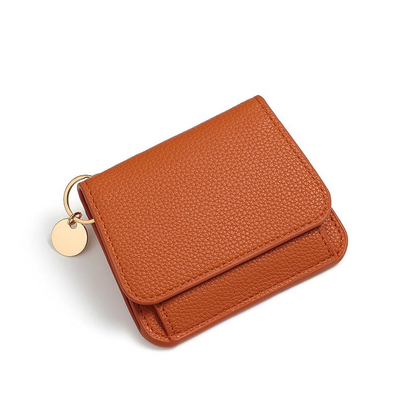 Lotosug Small Wallet for Women, RFID Blocking Credit Card Wallet, Slim Tri-Fold Wallet with Zipper Pocket and Keychain