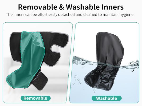 Medcursor Air Compression Leg Massager Black Calf & Foot Massager Adjustable Massage Boots for Home Office Use with 3 Modes & 2 Timers Comfort Gifts for Mom Dad - Relaxing