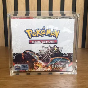 Pokemon Booster Box Acrylic Case for Display and Storage 99% UV Resistant Magnetic Lid