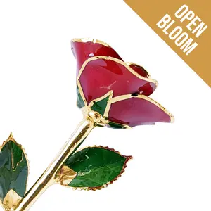 24K Gold Forever Rose - Red (Open Bloom) 24K Gold Forever Rose - Red (Open Bloom)