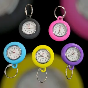 Medical Badge Clock with Heavy Duty Clasp Ring in Assorted Colors