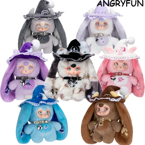 ANGRYFUN Magic Witch Fantasy House Soft Hug Plush Blind Box - Enchanted Cottage Series, Kawaii Unisex Stuffed Toy Collectibles, Whimsical Gifts, Cute Keychain Bag Charm, Birthday Gift for Fans, Room Decor (Single Box)