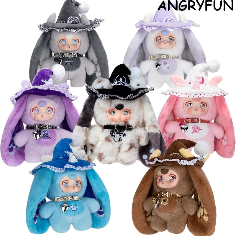ANGRYFUN Magic Witch Fantasy House Soft Hug Plush Blind Box - Enchanted Cottage Series, Kawaii Unisex Stuffed Toy Collectibles, Whimsical Gifts, Cute Keychain Bag Charm, Birthday Gift for Fans, Room Decor (Single Box)