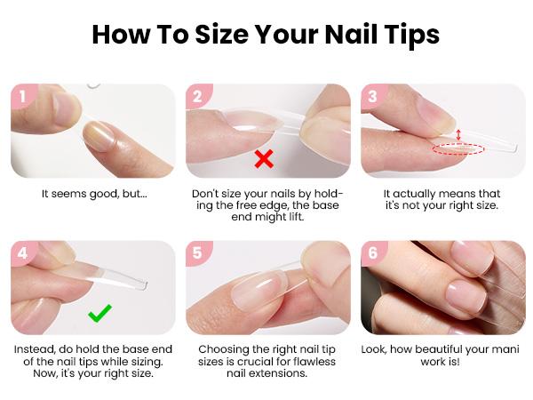 Beetles Gel Nail Tips Pre-Shaped Fake Nails Gelly Tips Clear Press on Nail Tips Full Cover False Nails Gift for Girls Women Gelly Tips Home DIY Nail Salon