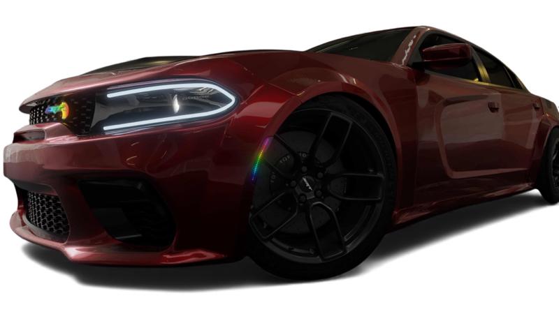 RVP Supply RGB LED Side Marker Lights 4-Pack Fits Dodge Charger, Dodge Challenger & Chrysler 300 (2015–2023) Plug & Play Smoked Lens Remote Controlled 16 Color Options