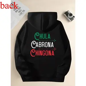 Mexican Chola Chingona T-Shirt Hoodie Graphic Print Streetwear Baddie Aesthetic Aztec Latino Cultural Apparel Classic Made In USA For Women For Men [SaffronSequin 180G/230G 100% cotton short-sleeve/hoodie, soft and comfortable] Day