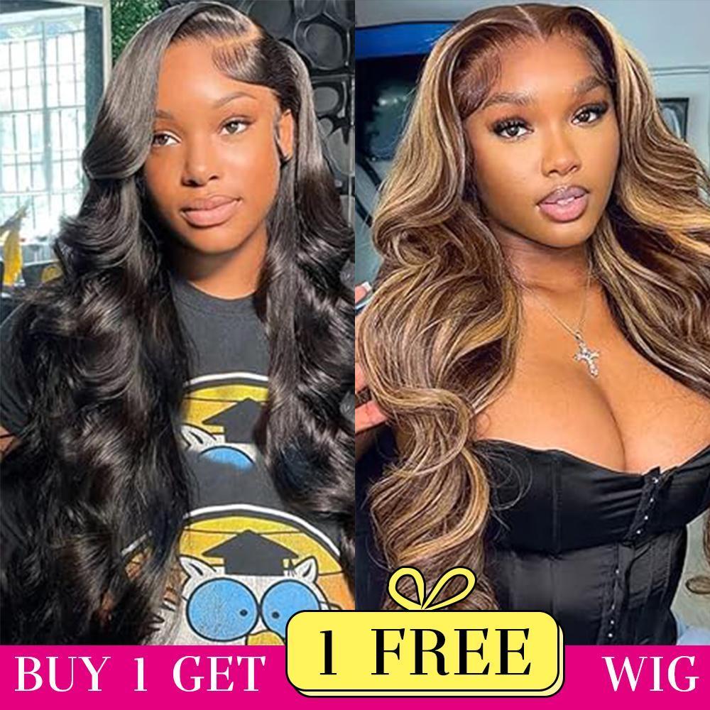 {Combo sale30''&30''} "buy 1 get 2 wig" 13x4 Lace Front Wigs Human Hair Transparent Lace FrontalHumanHair Wigs 180% Density for Woman