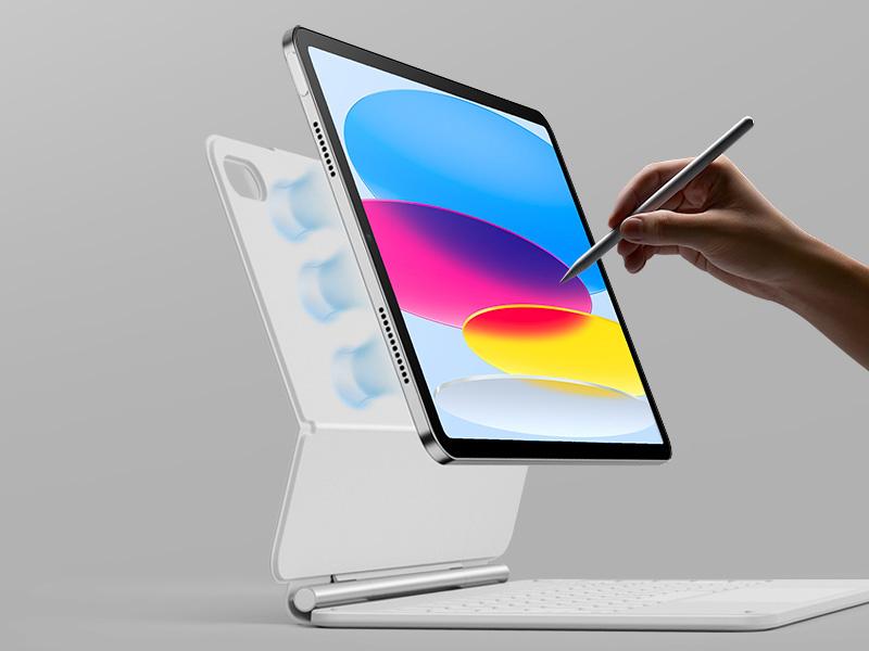 ESR iPad Air 11/13 inch Keyboard with Magnetic Cover,iPad A16/10th Gen Keyboard,Easy-Set Floating Cantilever Stand,Precision Multi-Touch Trackpad, Backlit Keys,Adjustable Viewing Angle