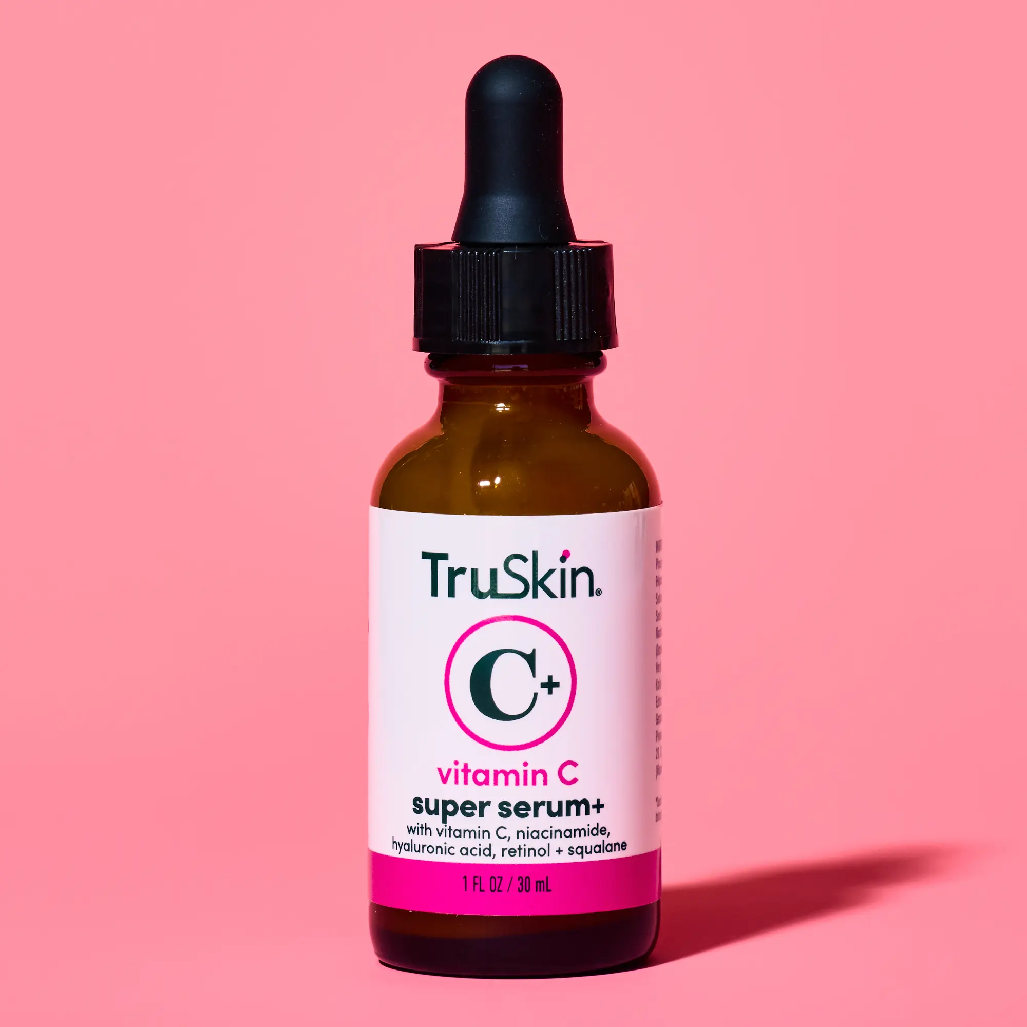 TruSkin Vitamin C Super Serum+ – 5 Benefits in 1 Brightening Firming & Hydrating Facial Serum for Radiant Smooth Skin with Niacinamide, Retinol, Hyaluronic Acid, and Squalane