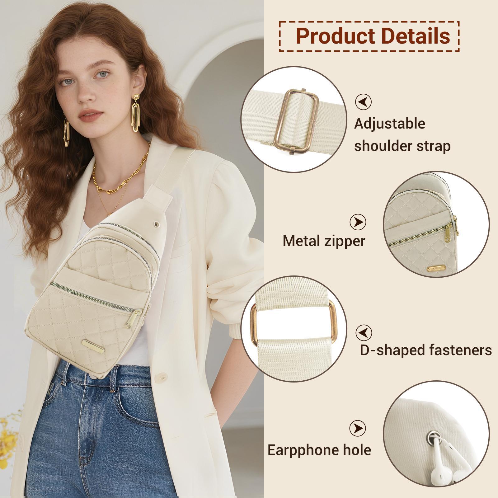 7-Color Women's Waterproof Oxford Bag | 3-in-1 Crossbody Fanny Chest Bag | Lightweight for Outings Travel